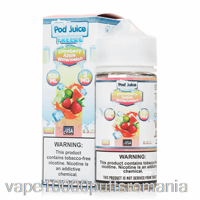 Vape Romania Freeze Capsuni Mere Pepene Verde - Suc De Pastaie - 100ml 0mg